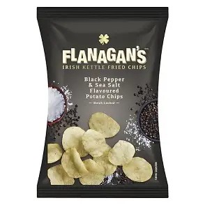 Flanagan's Black Pepper & Sea Salt Chips - 120g 
