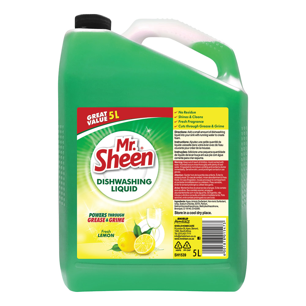Mr Sheen Dishwashing Liquid [ Fresh Lemon ] - 5L 