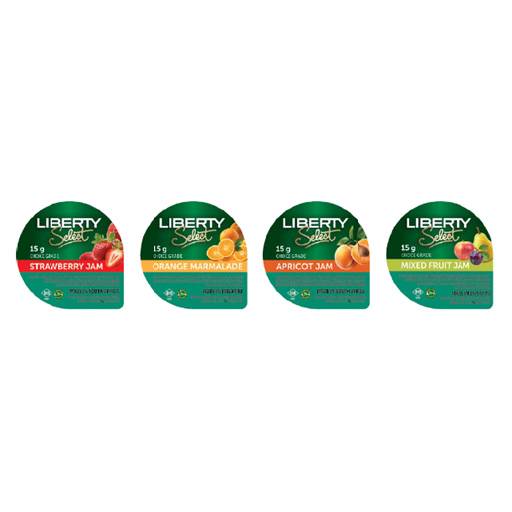 Jam portions assorted 200x15gr Liberty