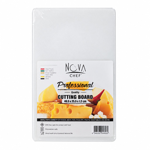 Kit Cutting Board 400X240X12mm White CB35346