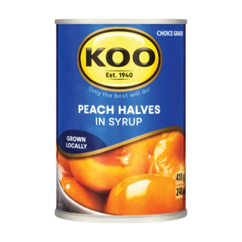 Fruit Peach Halves Koo 410g 