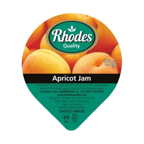 Jam Portions Apricot Rhodes 200x15g