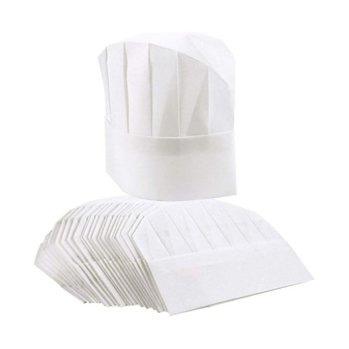Disp Chef Hats White 50's