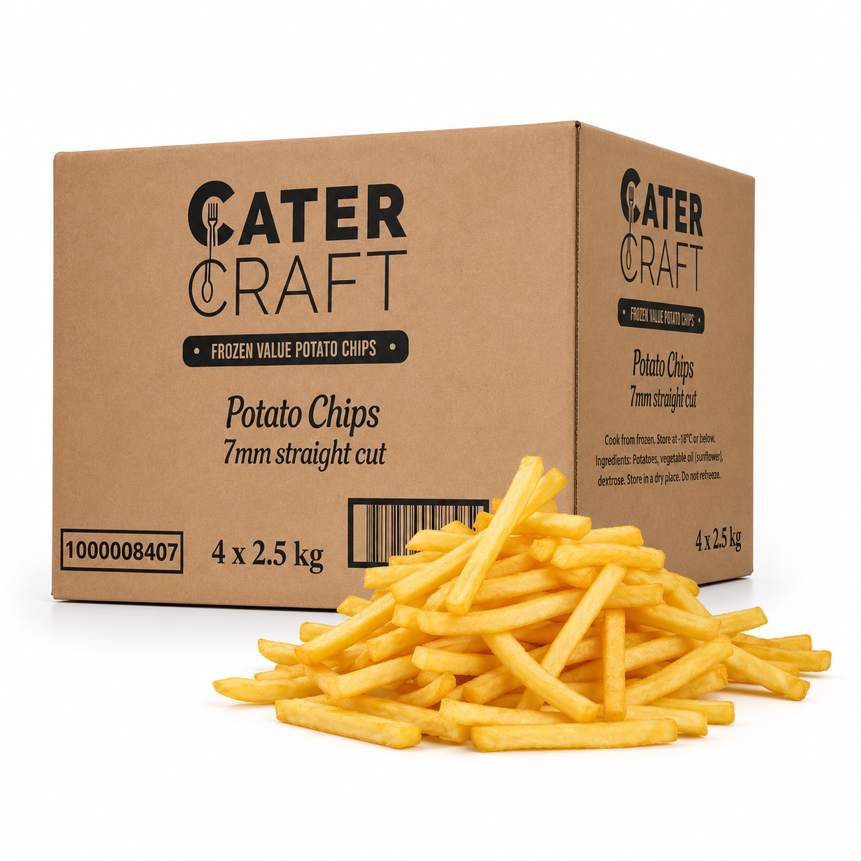Chips 7mm Shoestring Choice Mccains 4X2.5Kg (CAS)  [POT005]