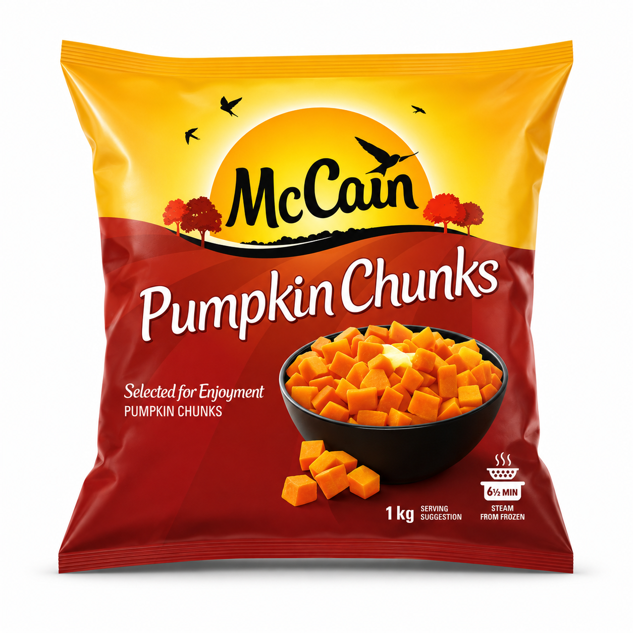 Veg Pumpkin Chunks Mccains 6X1Kg (CAS)  [VEG022]
