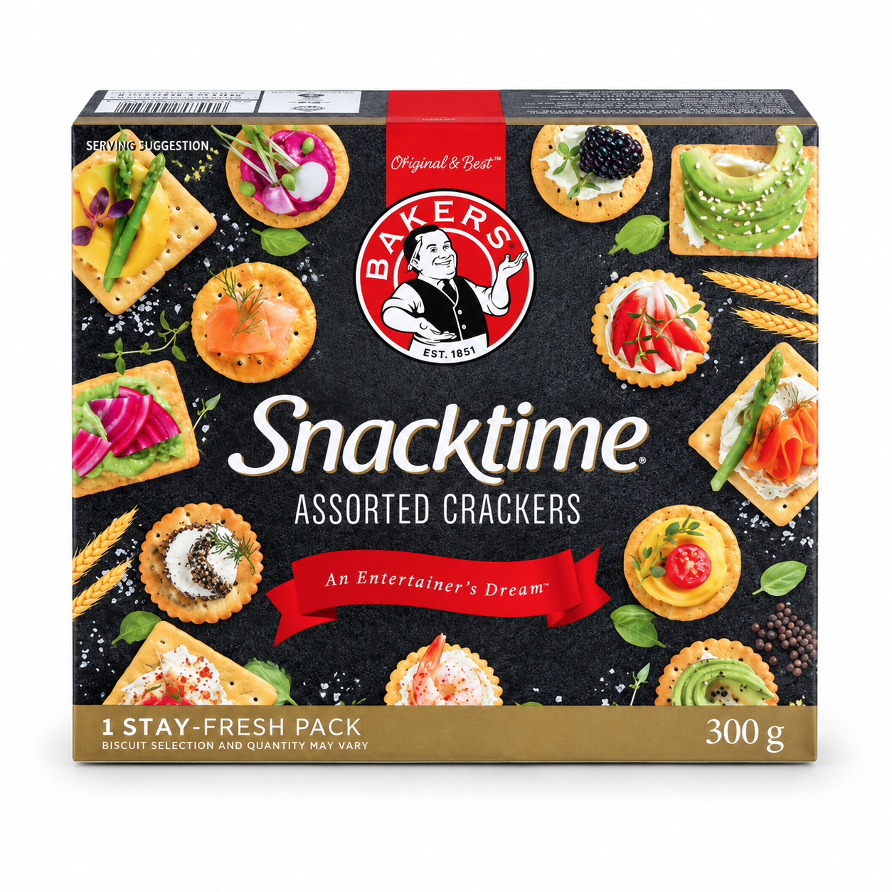 Crackers Snacktime Assorted 300Gr (UNT)  [GRO777]