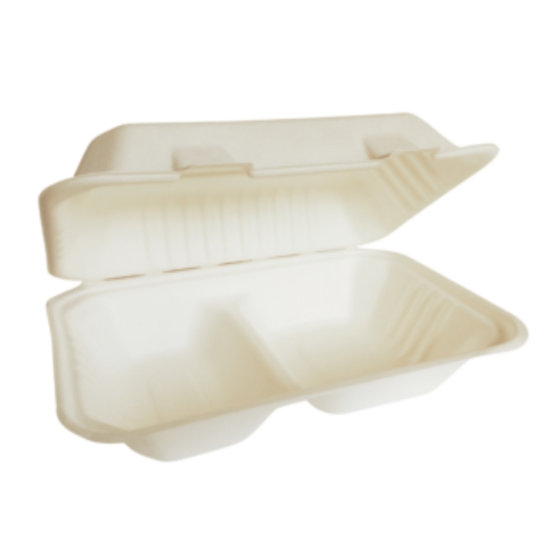 Box Dinner Bio Two Comp Clamshell 900ml 50's (UNT)  [CSU019]