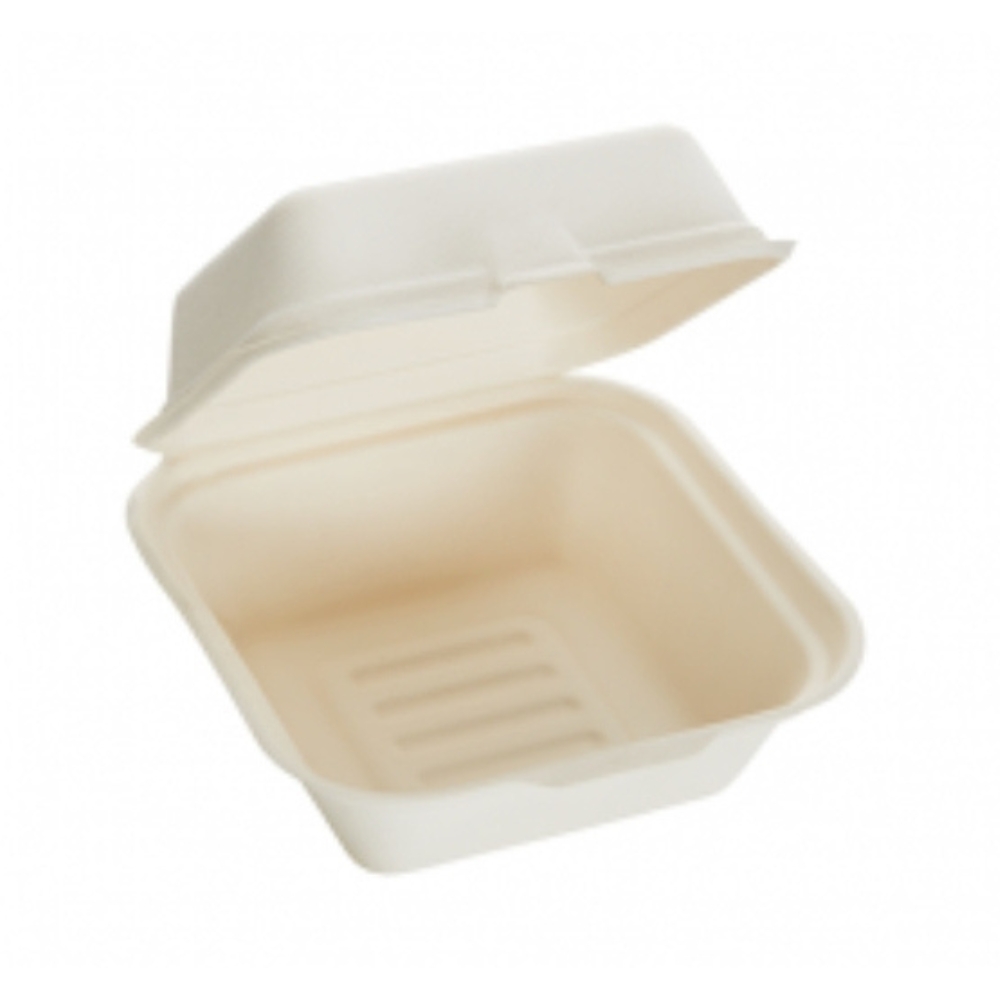 Box Burger Bio Single Comp Clamshell  800ml 50's (UNT)  [CSU030]