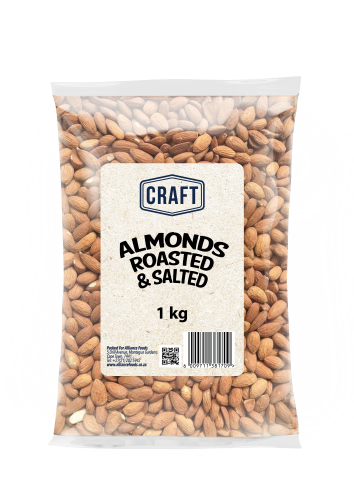 ALMONDS ROASTED & SALTED 1KG 