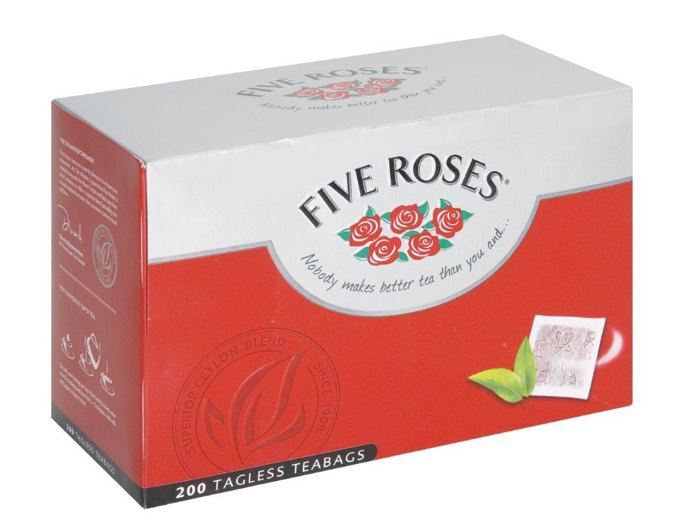 TEA FIVE ROSES TAGLESS BOX (200S)