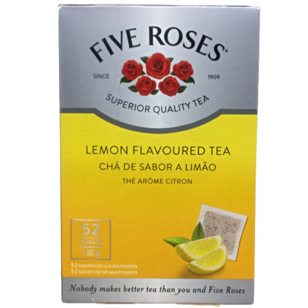 TEA FIVE ROSES LEMON TAGLESS BOX (50S)