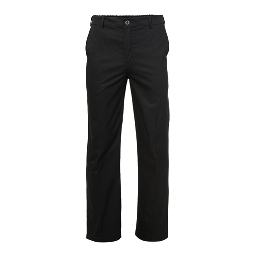 LADIES CHEF TROUSER ZIP BLACK LARGE (UNI3063)