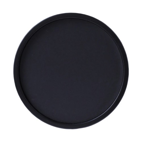 TRAY ROUND GREY/MOTTLED WHITE WITH RIM 310X55MM (73053)