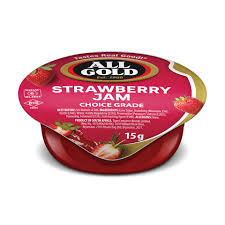 JAM PORTIONS STRAWBERRY ALL GOLD 200X15G