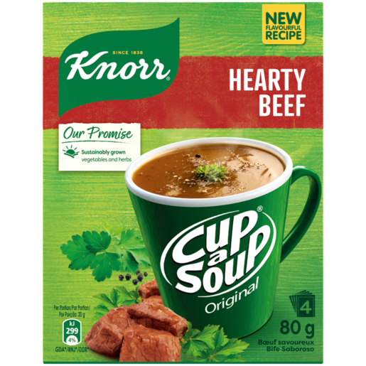KNORR CUP A SOUP BEEF & VEG 80G (4 S) (25745)