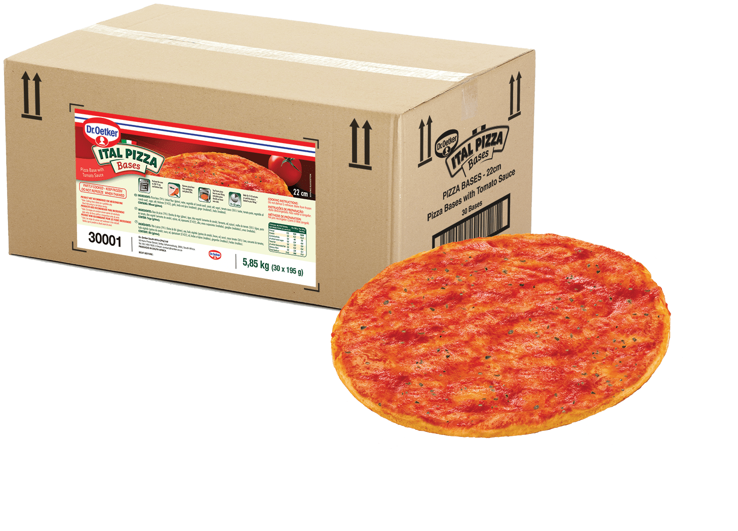 PIZZA BASES BASTED 22CM (30S) NDF