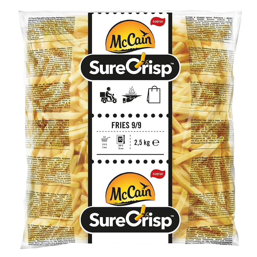 CHIPS MCCAIN SURE CRISP 10MM (4X2.5KG) BOX (8169)