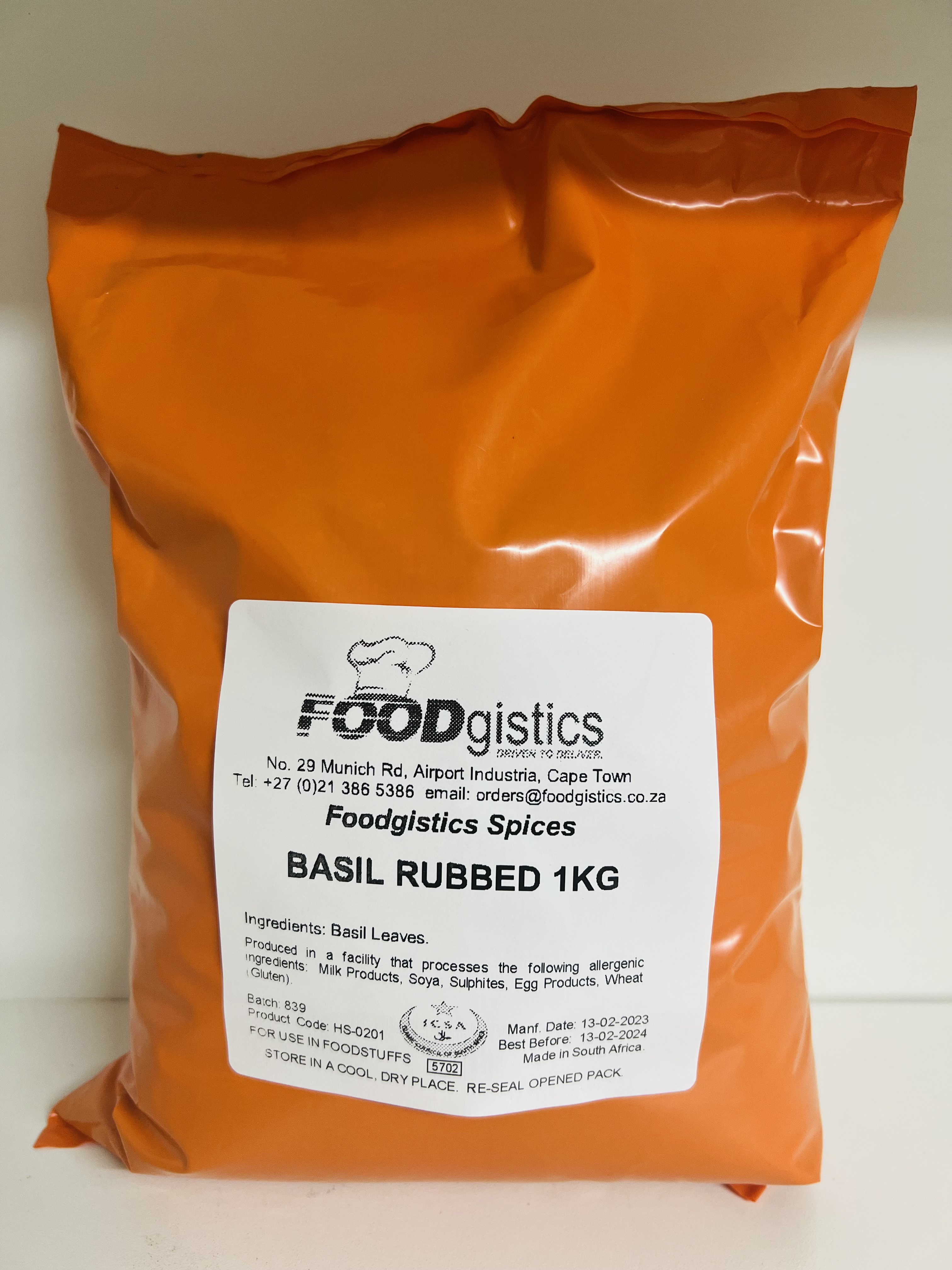 BASIL RUBBED 1KG 
