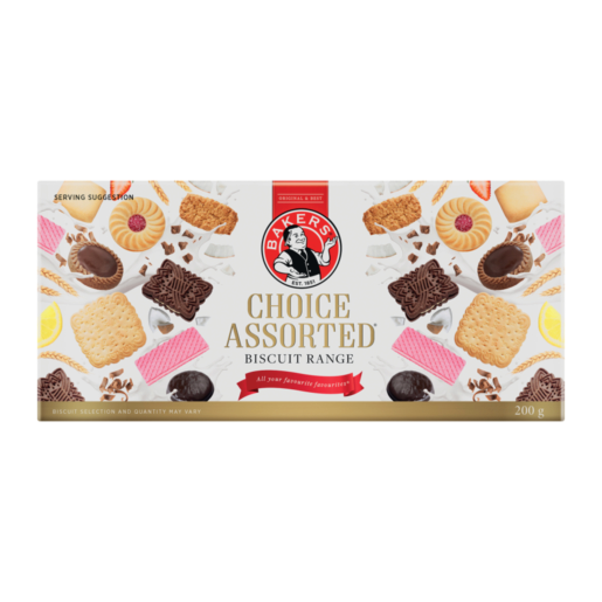 BISCUITS CHOICE ASSORTED 200G BAKERS (12S) F15