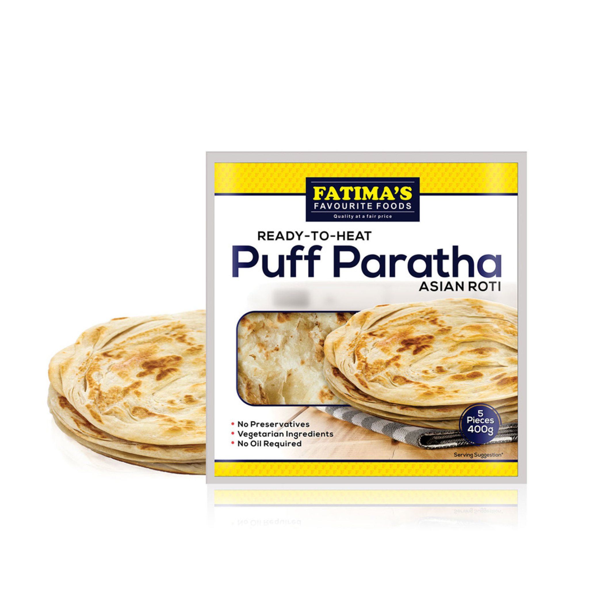 ROTI PARATHA - PLAIN 400G (24 X 400G)