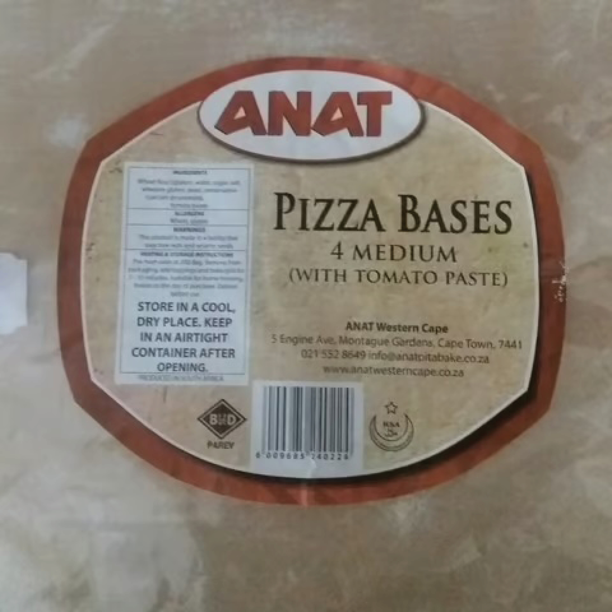 PIZZA BASES 30CM (3X4) ANAT 