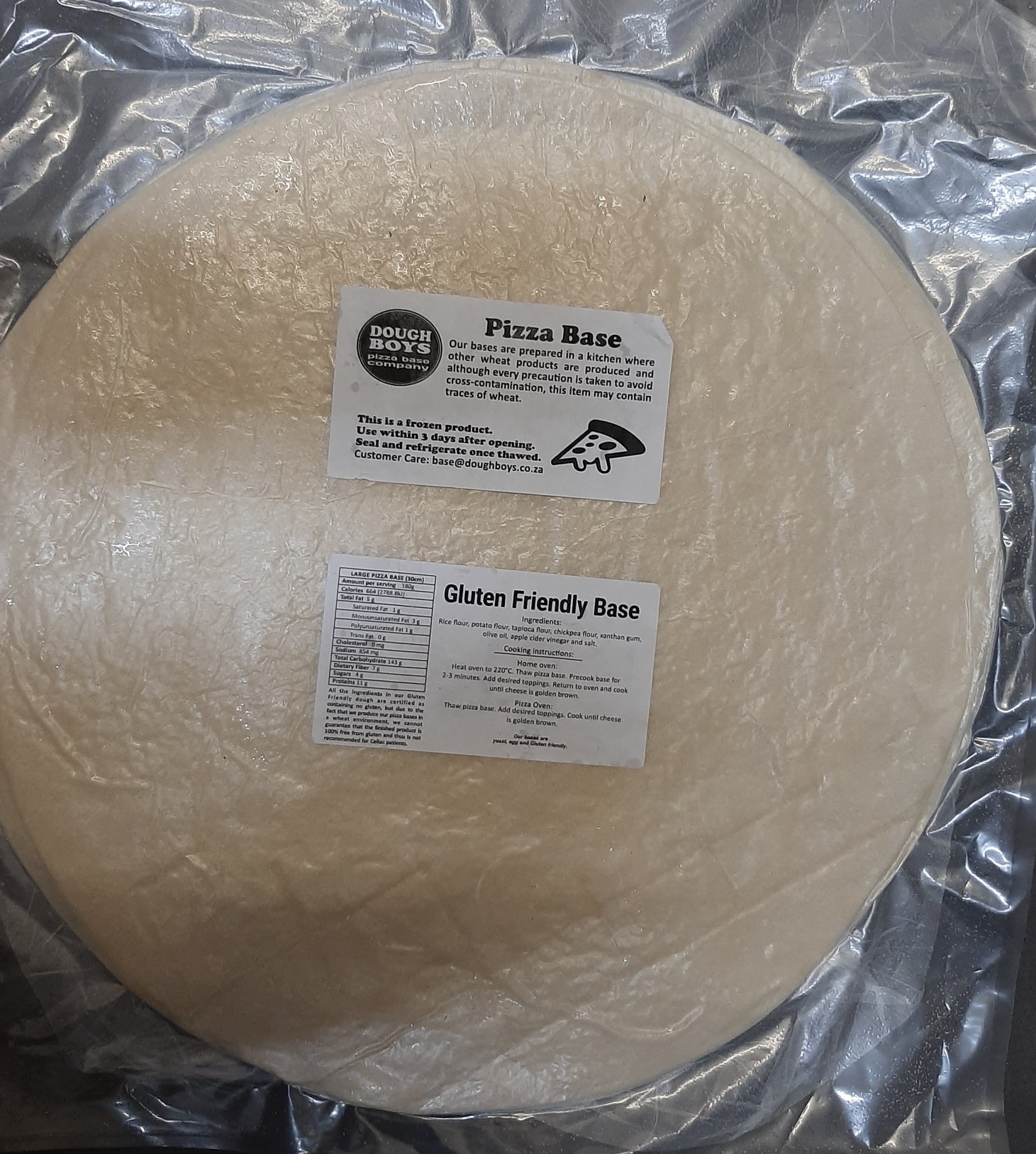 PIZZA BASES GLUTEN FREE 30CM (12 S) (DOUGH BOYS)