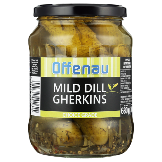 GHERKINS WHOLE IN MILD DILL RHODES 3KG
