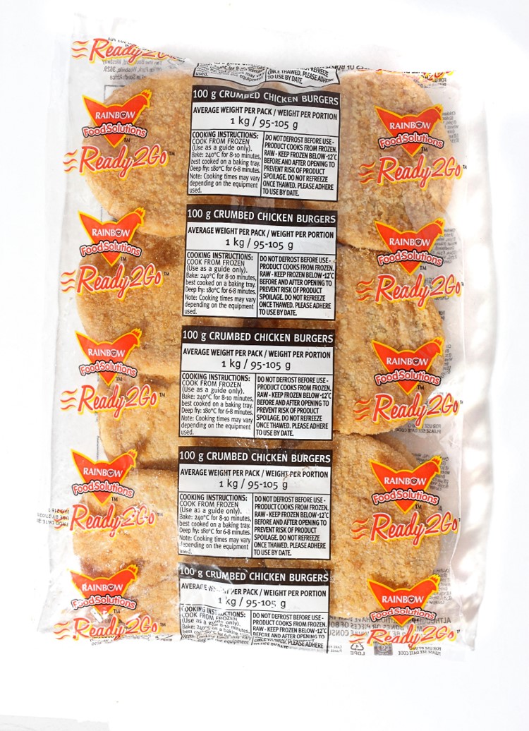 RAINBOW MAINSTREAM BURGERS 1KG (8666)