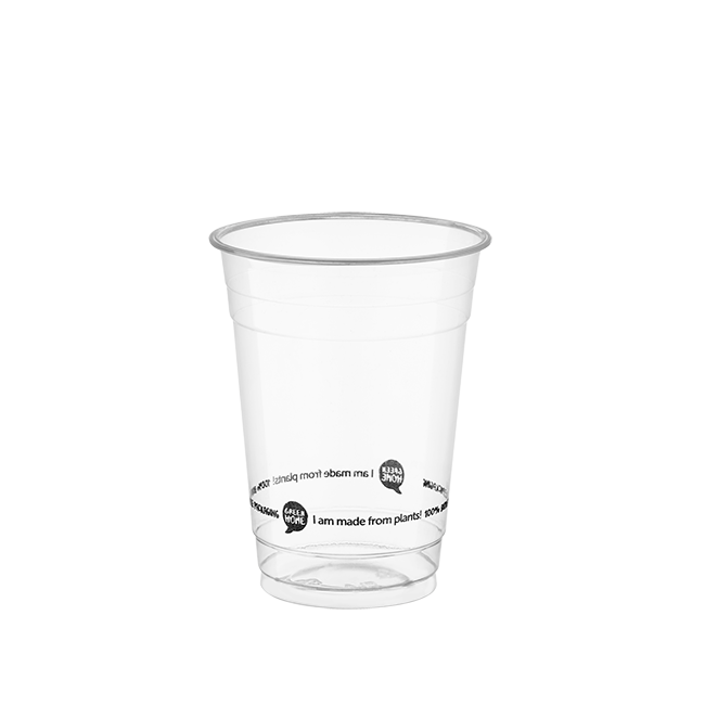 STACK CUP CLEAR 500ML WITH PRI NT 1 COLOUR 2 LOGOS (200 S)