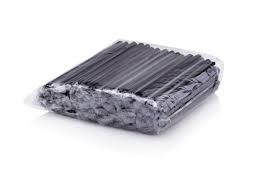 PLASTIC SPOON TEA PACK (500) INDIVIDUALL WRAPPED BLACK