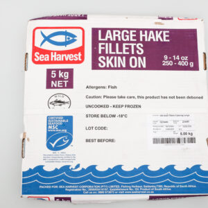 HAKE FILLETS CRUMBED I&J (150G) 9KG BOX