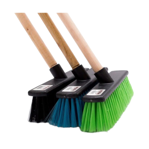 BROOM WITH PLASTIC CONN/WOODEN HANDLE (BMGE-1249)