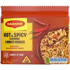 MAGGI 2 MINUTE NOODLES HOT & SPICY (5X68G)