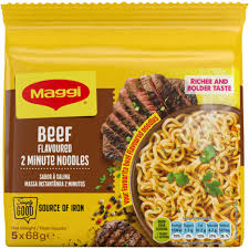 MAGGI 2 MINUTE NOODLES BEEF (5X68G)