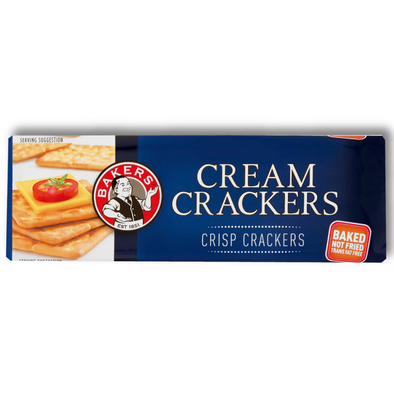BISCUITS CREAM CRACKERS 200G BAKERS