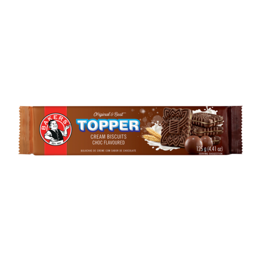 BISCUITS TOPPERS CHOCOLATE 125G BAKERS