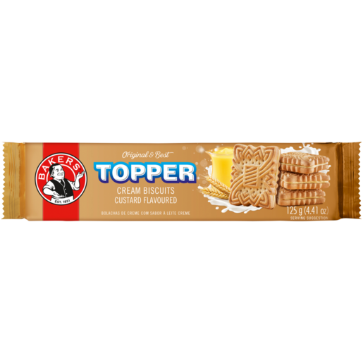 BISCUITS TOPPERS  CUSTARD 125G BAKERS
