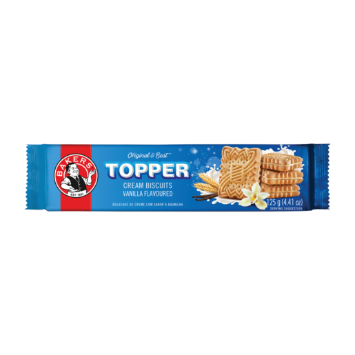 BISCUITS TOPPERS VANILLA 125G BAKERS
