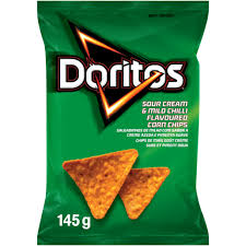 CHIPS DORITOS SOUR CREAM & MILD CHILLI 145G (146178)