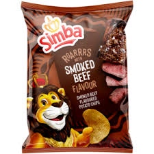 CHIPS SIMBA SMOKED BEEF 48X36G (4996)