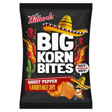 CHIPS WILLARDS BIG KORN BITES GHOST PEPPER 120G (6178)