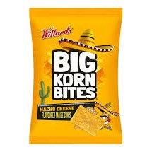 CHIPS WILLARDS BIG KORN BITES NACHO CHEESE 120G (6179)