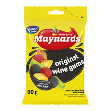 MAYNARDS ORIGINAL WINE GUMS 24X60G ( 012871)