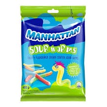 MANHATTAN SOUR WORMS 400G 