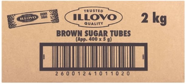 SUGAR TUBES BROWN ILLOVO 1000X5G 5KG