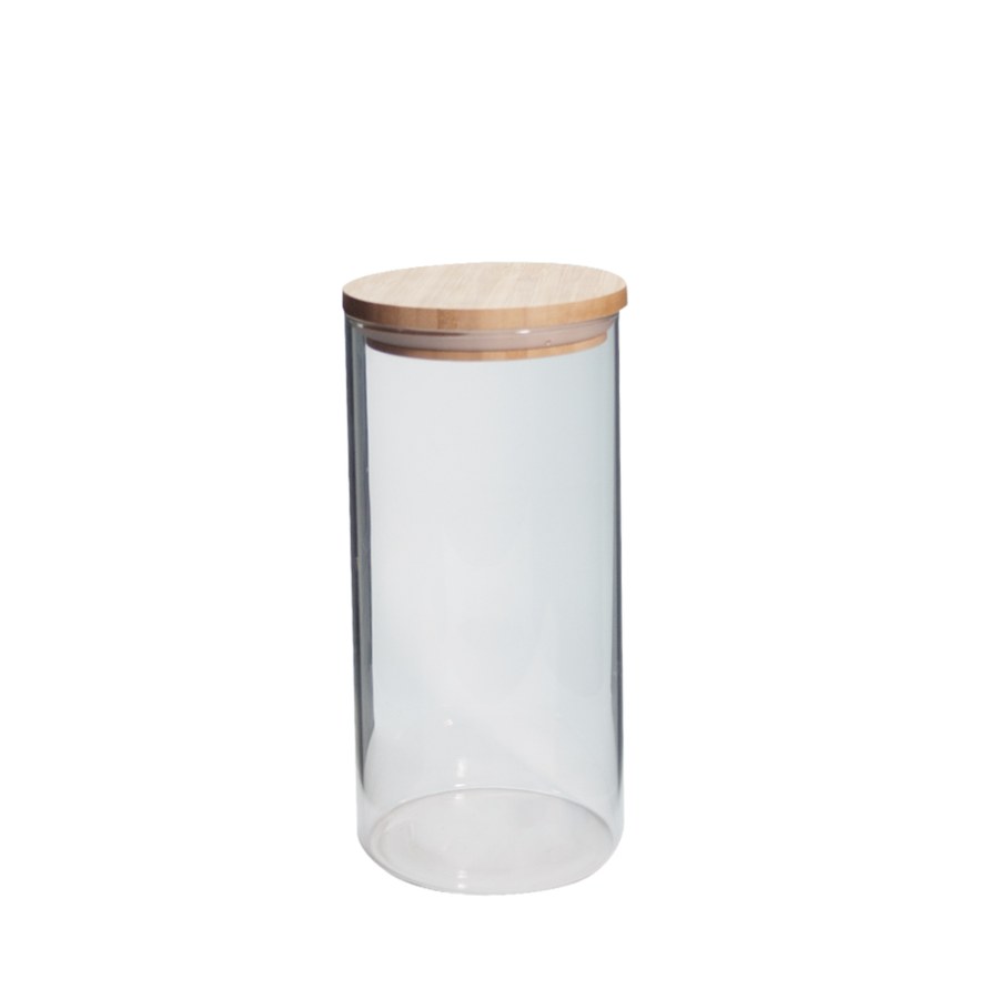CYLINDER JAR WOODEN LID 1.4LT (HM42207)
