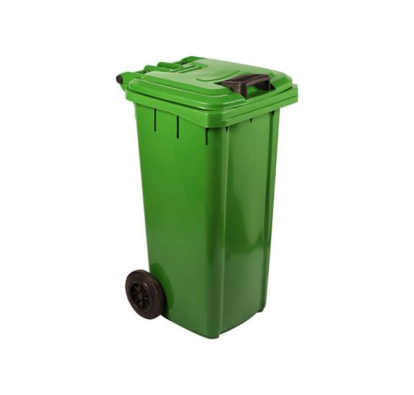 MOBILE REFUSE BIN 120LT GREEN ORGANIC WASTE (IBP1220)