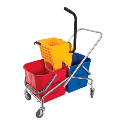 PLASTIC DOUBLE BUCKET/WRINGER METAL V FRAME 2X25L(PBW2002)