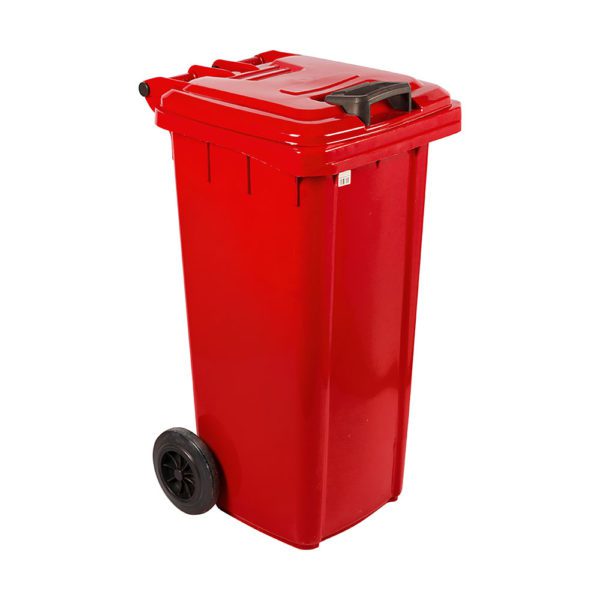 MOBILE REFUSE BIN 120LT RED TIN CANS (IBP4220)(IBP4130)