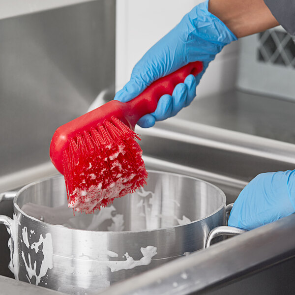 SCRUB BRUSH UTILITY POLYESTER 500MM RED (USB3500)